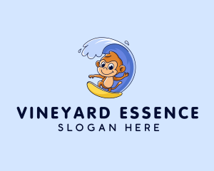 Resort Monkey Surfing logo design