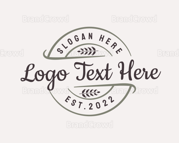 Bakery Wheat Leaf Logo