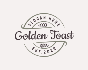 Toast - Bakery Wheat Leaf logo design