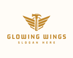 Gold Wing Hammer logo design