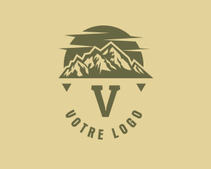 Rustic Sunset Moutain Range Logo