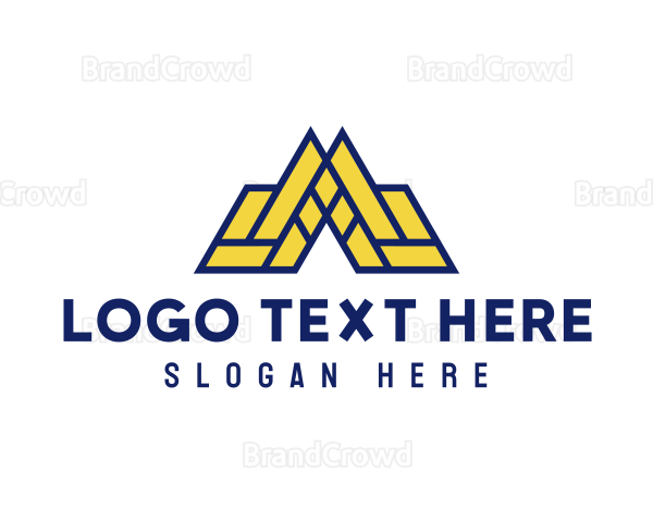 Geometric Structure Letter A Logo