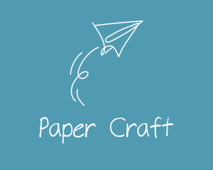 Paper Airplane Doodle  logo design