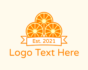 Green And Orange - Orange Slices Design logo design
