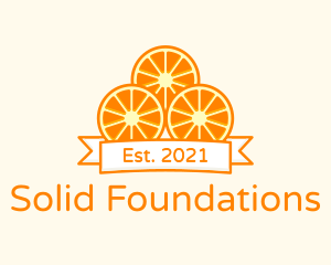 Juice Stall - Orange Slices Design logo design