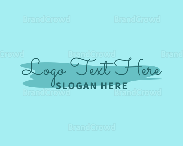 Teal Paint Brush Logo