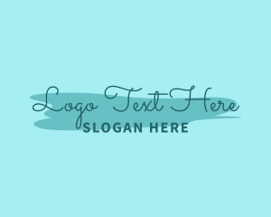 Vlogger - Teal Paint Brush logo design