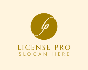 Gold Letter LP Monogram  logo design