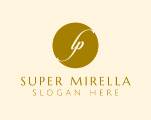 Fashion - Gold Letter LP Monogram logo design