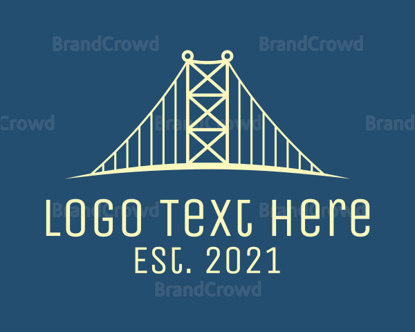 Construction Bridge Structure Logo