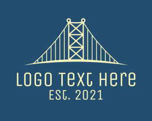 Bridge - Construction Bridge Structure logo design