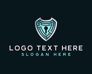 Technology - Cyber Security Lock logo design
