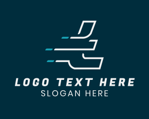 Trucking Company - Fast Dash Letter T logo design