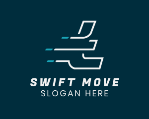 Move - Fast Dash Letter T logo design