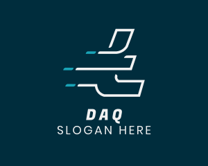 Dash - Fast Dash Letter T logo design