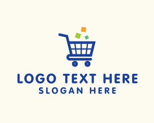 Groceries - Online Ecommerce Cart logo design