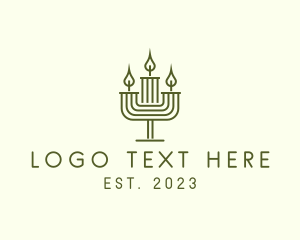 Lamp - Art Deco Candle Holder logo design
