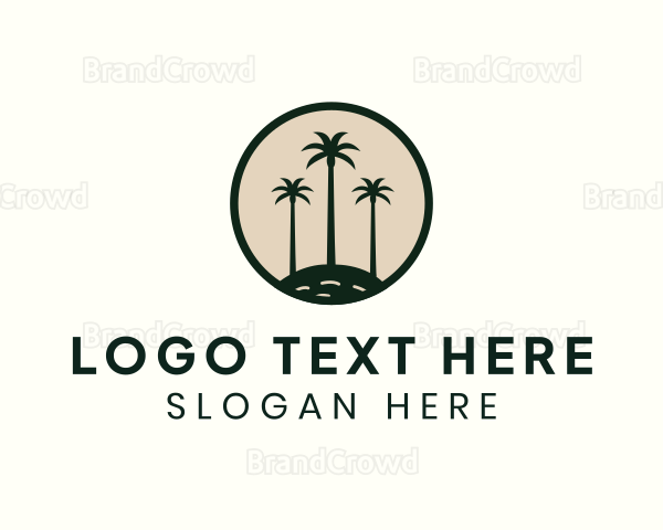 Tropical Palm Tree Logo