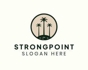 Tropical Palm Tree  Logo