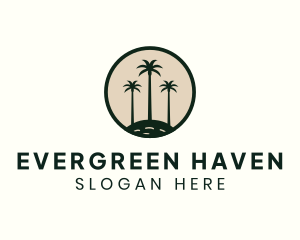 Tree - Tropical Palm Tree logo design