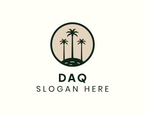 Organic - Tropical Palm Tree logo design