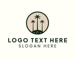 Tropical Palm Tree  Logo