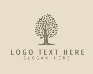 Woods - Eco Tree Plant logo design