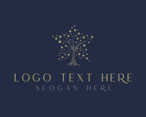 Tree Planting - Luxury Tree Star logo design
