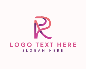 Letter R - Modern Business Ribbon logo design