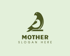 Mother Baby Bird logo design