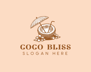 Coconut Fruit Juice  logo design