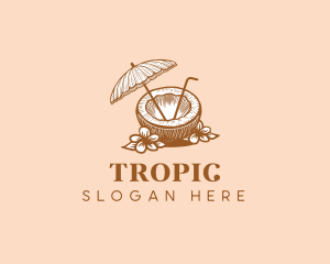 Coconut Fruit Juice  logo design