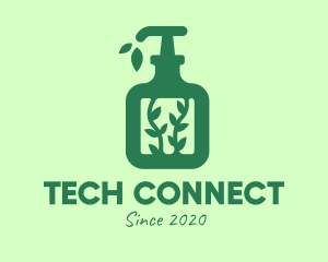 Sanitizer - Green Organic Lotion logo design