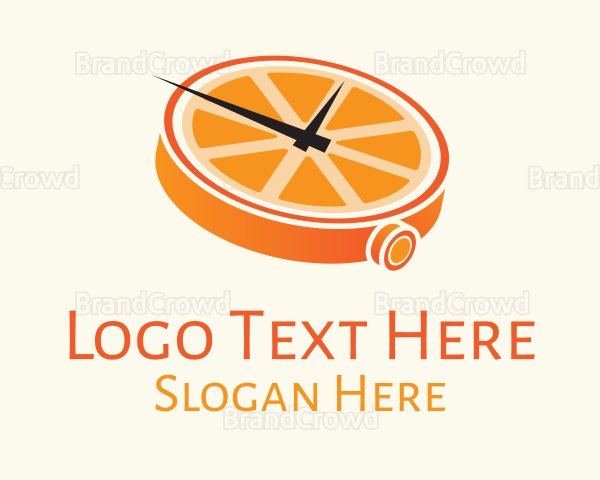 Orange Clock Time Logo