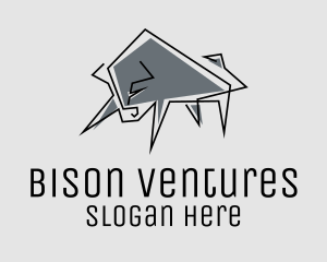 Minimal Gray Bull logo design