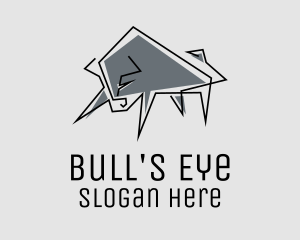 Minimal Gray Bull logo design