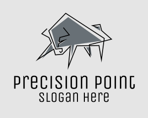 Minimal Gray Bull logo design