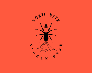 Arachnid Spider Web logo design