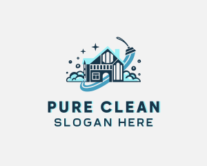 House Squeegee Cleaning logo design