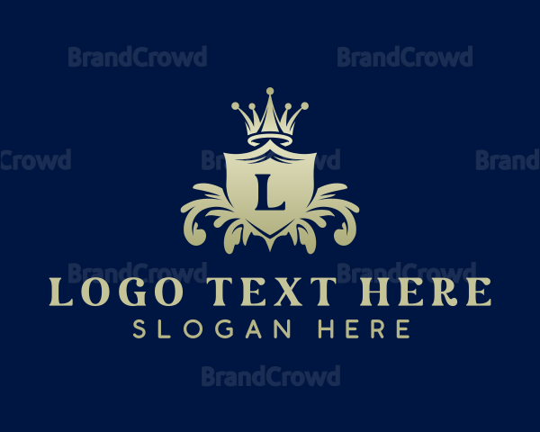 Decorative Shield Crown Logo