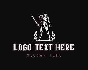 Titan - Strong Warrior Woman logo design