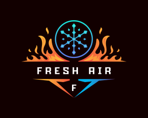 Ice Fire Hvac logo design