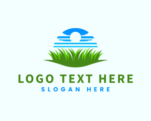 Lawn Care - Sky Grass Lawn Care logo design