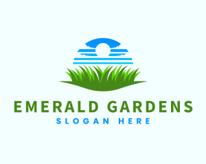 Sky Grass Lawn Care logo design