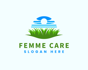 Sky Grass Lawn Care logo design