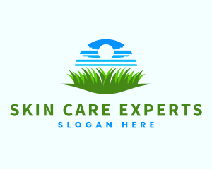 Sky Grass Lawn Care logo design