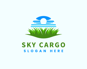 Sky Grass Lawn Care logo design