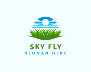 Sky Grass Lawn Care logo design