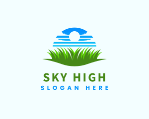 Sky Grass Lawn Care logo design