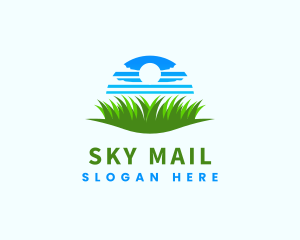 Sky Grass Lawn Care logo design